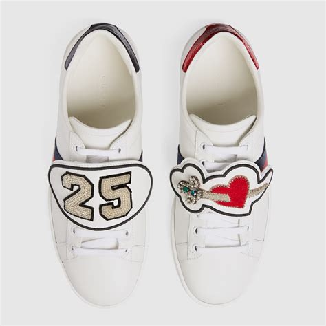 gucci ace sneaker with removable patches|gucci ace metallic snakeskin sneakers.